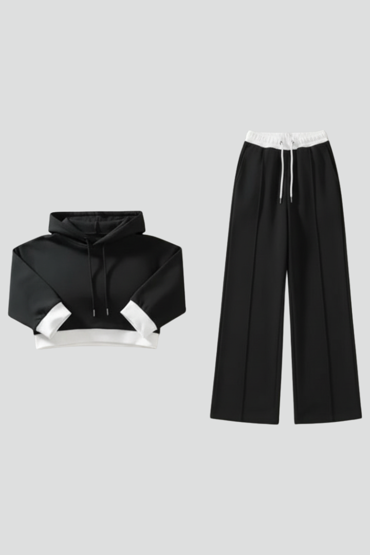 Skye | Women's Hoodie & Wide-Leg Pants Set – Casual Matching 2-Piece Outfit