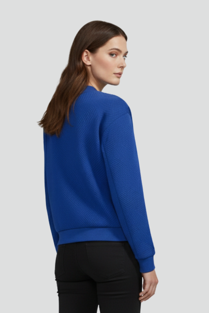 Skylar | Women's Lightweight Textured Jacket – Zip Front Long Sleeve Outerwear
