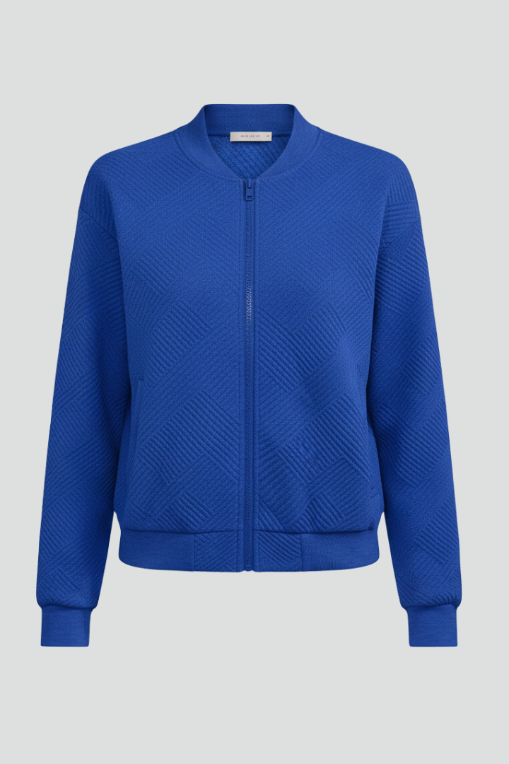 Skylar | Women's Lightweight Textured Jacket – Zip Front Long Sleeve Outerwear