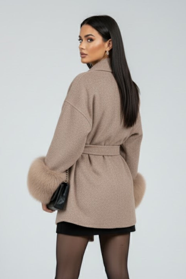 Sylvana | Women's Belted Full-Length Coat – Waist Tie, Longline Fit
