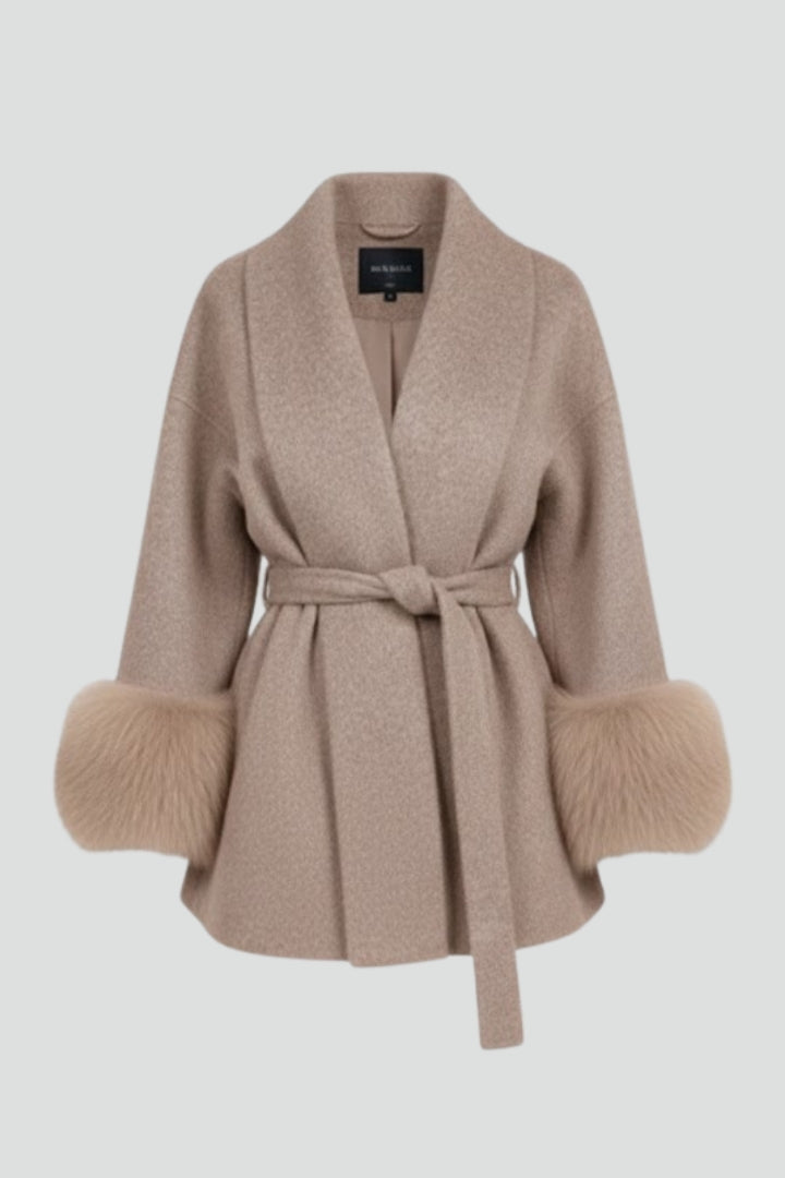 Sylvana | Women's Belted Full-Length Coat – Waist Tie, Longline Fit