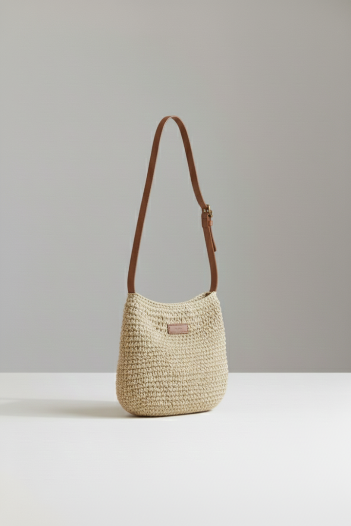 Tareen | Women’s Woven Shoulder Bag – Compact Crossbody Bag, Lightweight Summer Purse