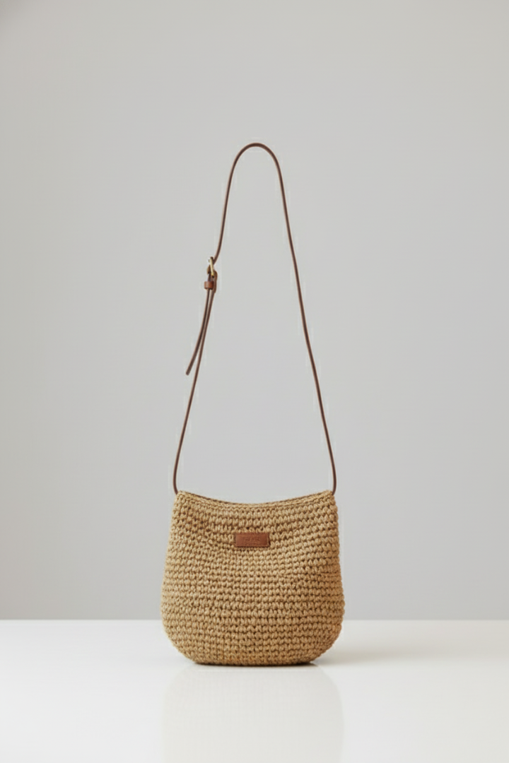 Tareen | Women’s Woven Shoulder Bag – Compact Crossbody Bag, Lightweight Summer Purse