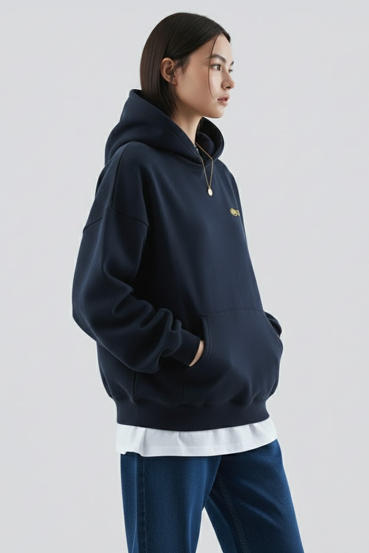 Thelissa | Women’s Pullover Hoodie – Front Chest Print, Long Sleeve, Spacious Hood