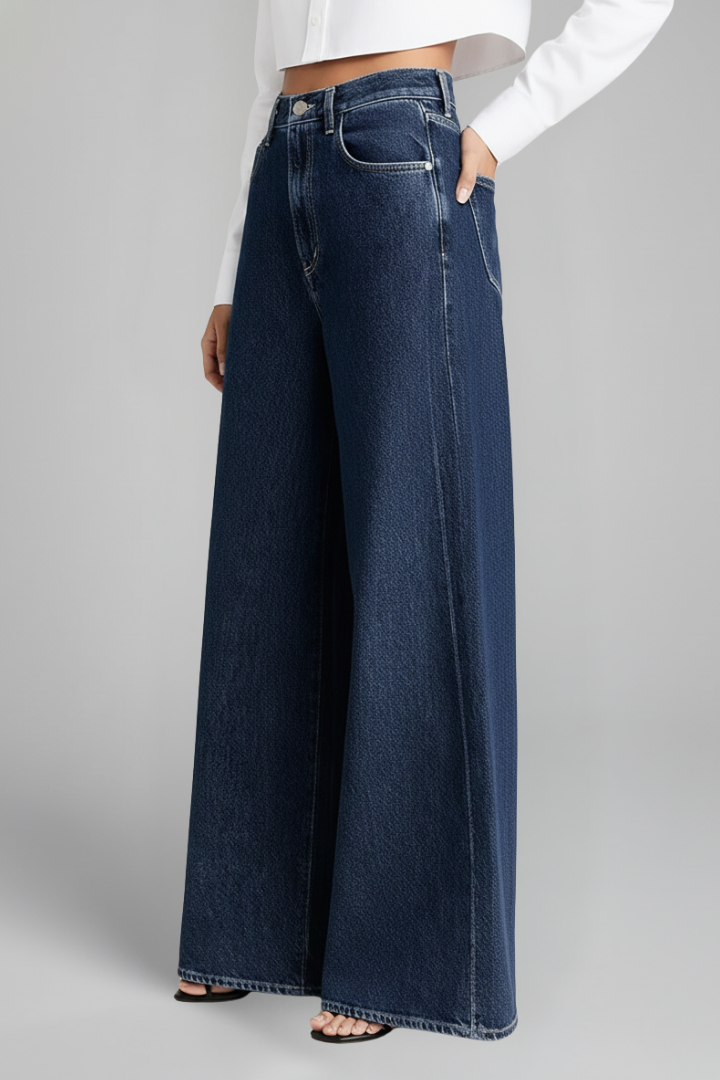 Trinity | Women's Extra Wide-Leg Jeans – High-Waist Casual Denim Pants