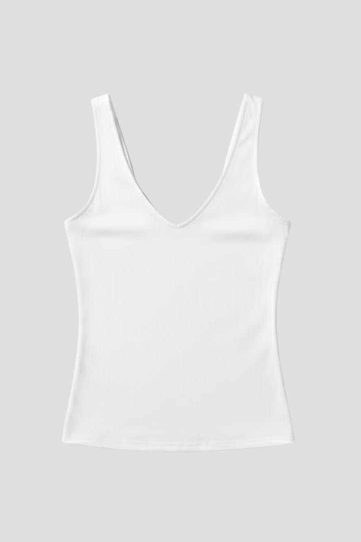 Vaesha | Women's V-Neck Tank Top – Sleeveless Woven Pullover Blouse for Everyday Wear