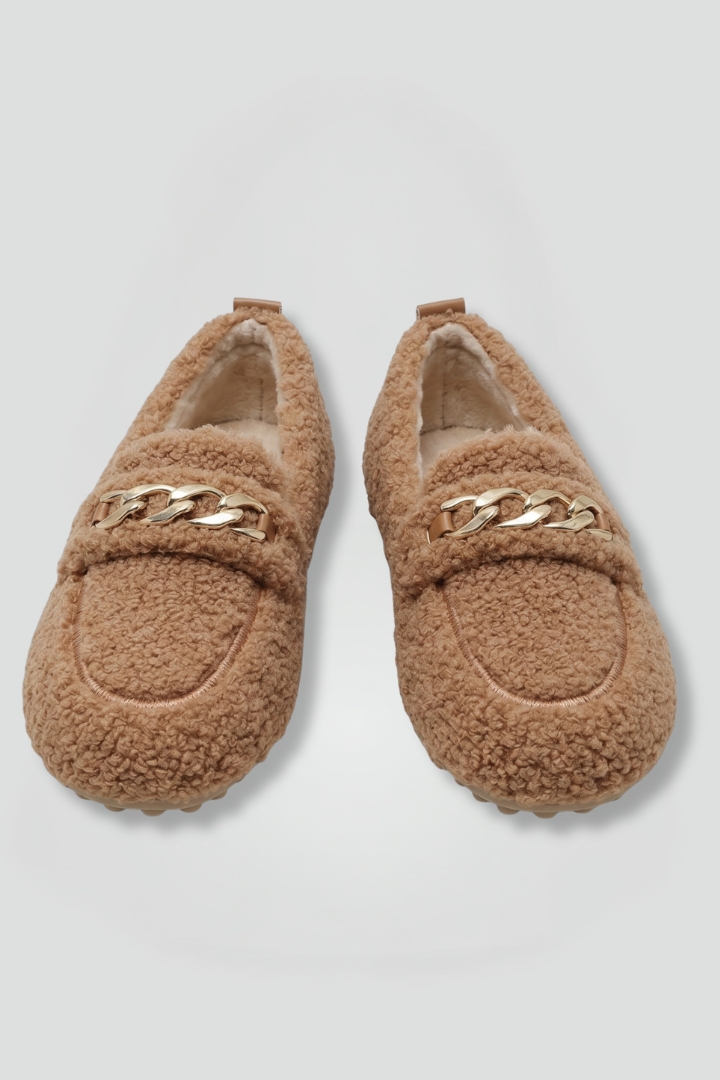 Valerielle | Women’s Leather Loafers – Fleece-Lined Slip-On Shoes