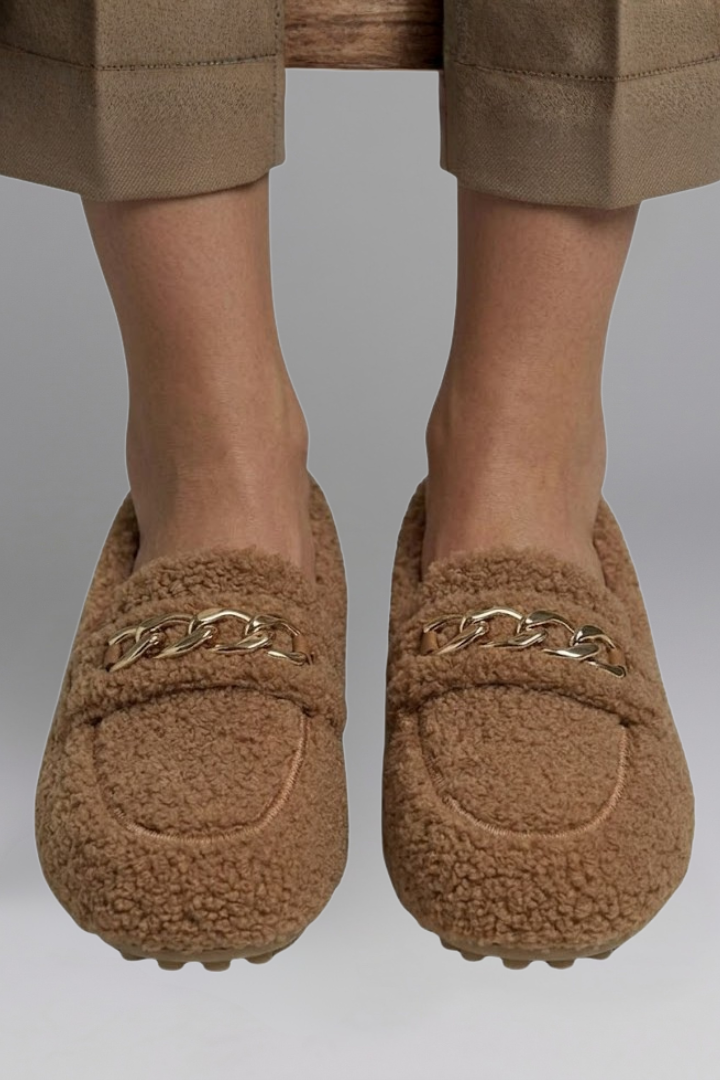 Valerielle | Women’s Leather Loafers – Fleece-Lined Slip-On Shoes