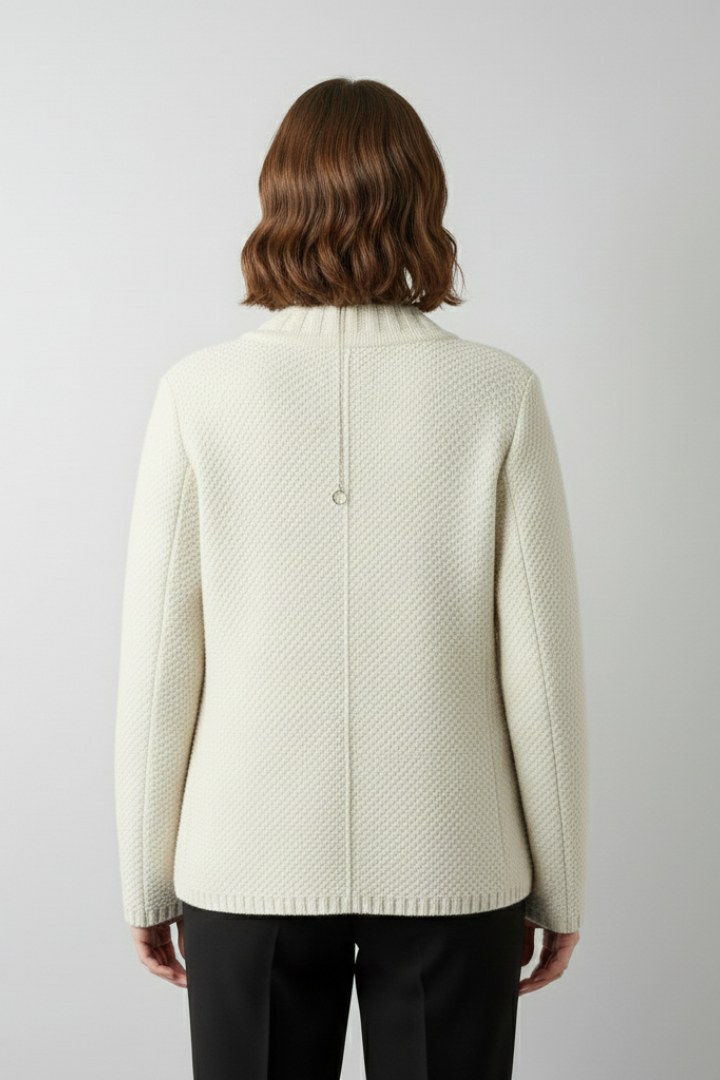 Velissea | Women's Knit Blazer Jacket – Long Sleeve Button-Up