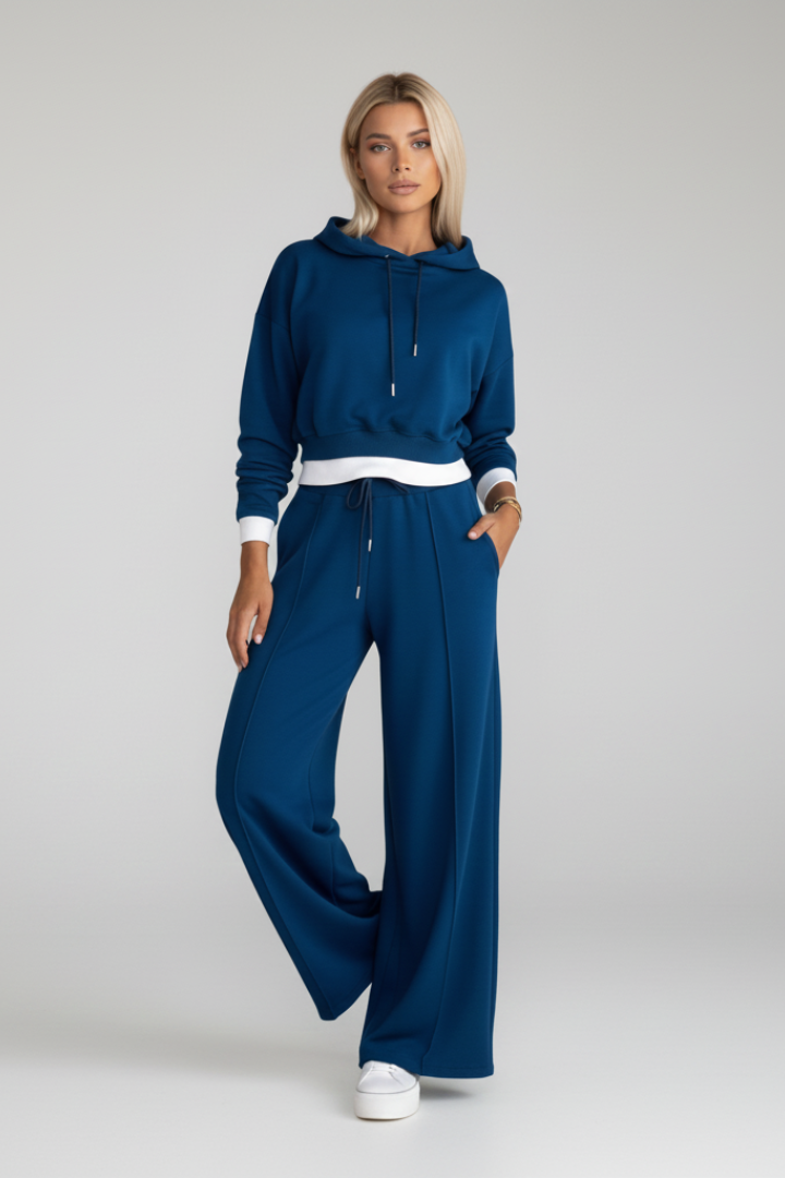 Vera | Women's Relaxed Fit Tracksuit Set – Hoodie & Wide-Leg Lounge Pants
