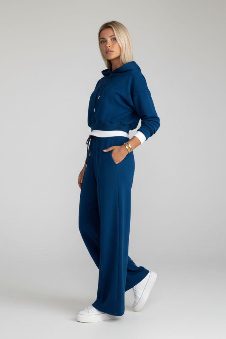 Vera | Women's Relaxed Fit Tracksuit Set – Hoodie & Wide-Leg Lounge Pants
