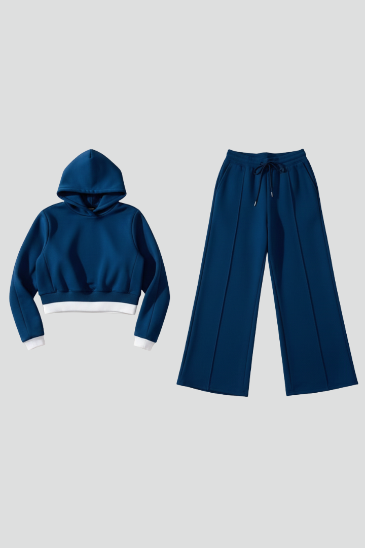 Vera | Women's Relaxed Fit Tracksuit Set – Hoodie & Wide-Leg Lounge Pants