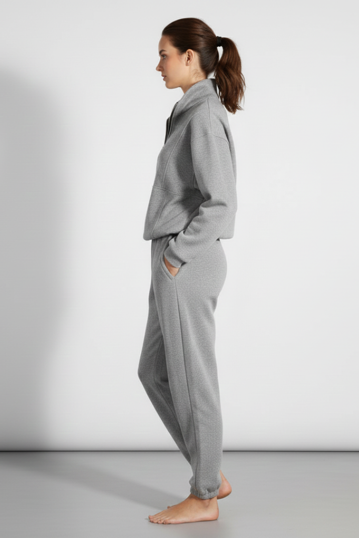 Vienna | Women's 2-Piece Tracksuit Set – Half-Zip Sweatshirt with Jogger Pants