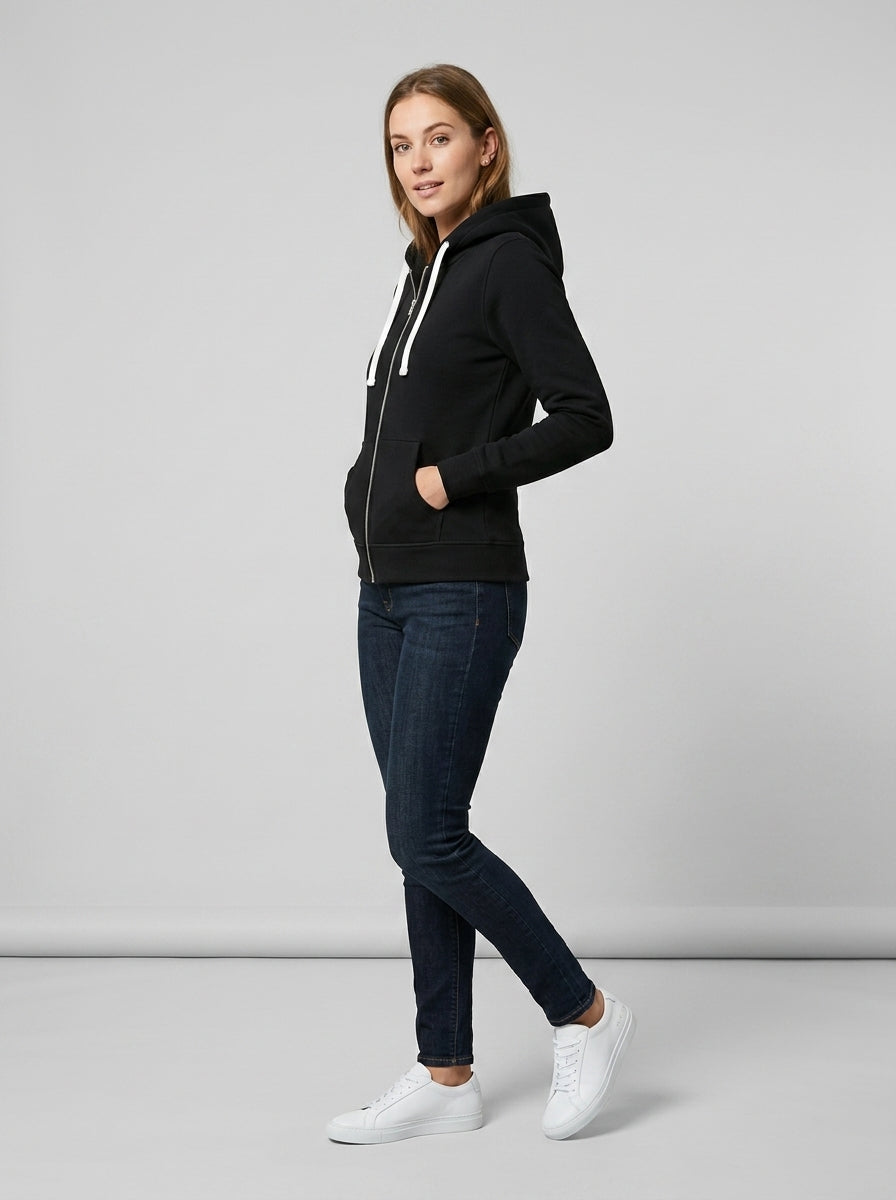 Virelia | Women’s Zip-Up Hoodie – Drawstring Hood, Long Sleeve