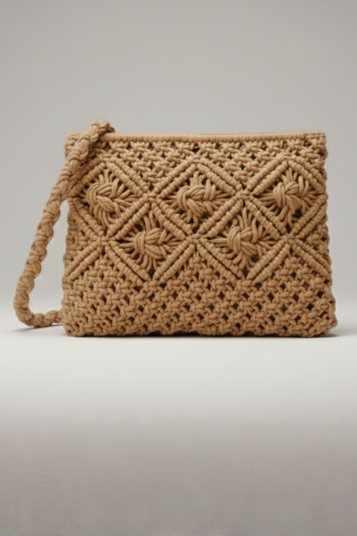 WeaveCarry | Women Woven Shoulder Bag, Small Rectangular Handbag Casual Summer Tote