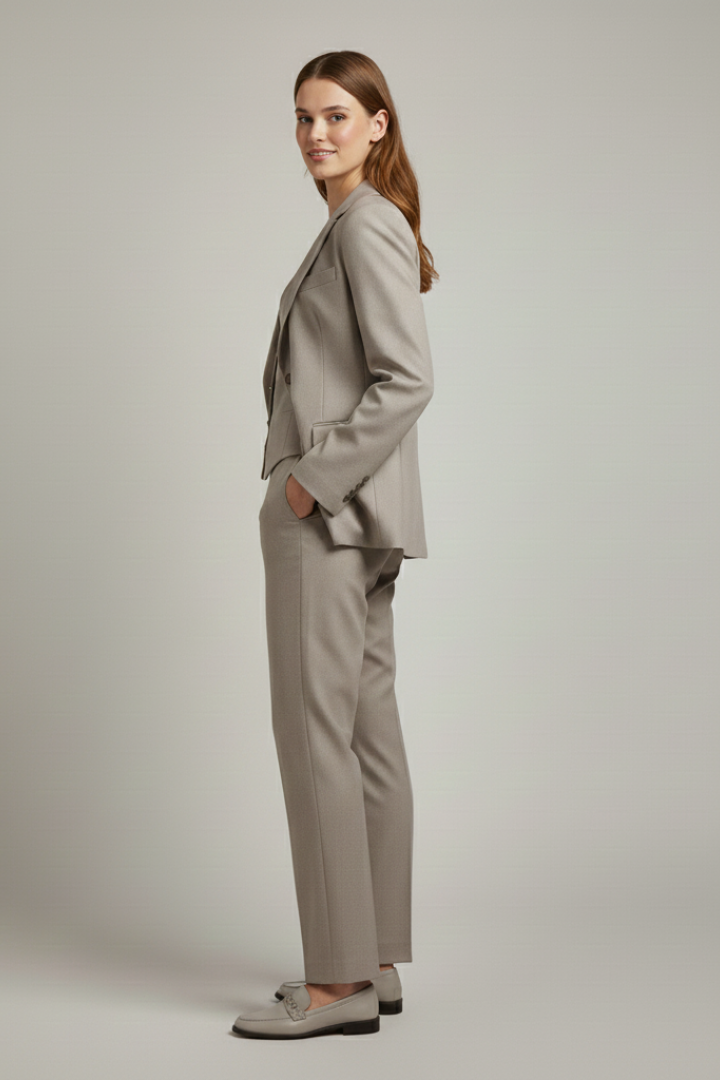 Willa | Women's 3-Piece Suit Set – Blazer, Waistcoat & Straight-Leg Pants