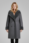Sophia | Women Long Coat with Lapel Collar