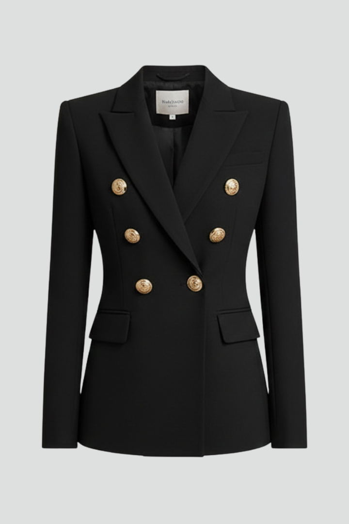 Zoe | Women’s Chic Tailored Blazer with Gold Buttons