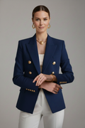 Zoe | Women’s Chic Tailored Blazer with Gold Buttons
