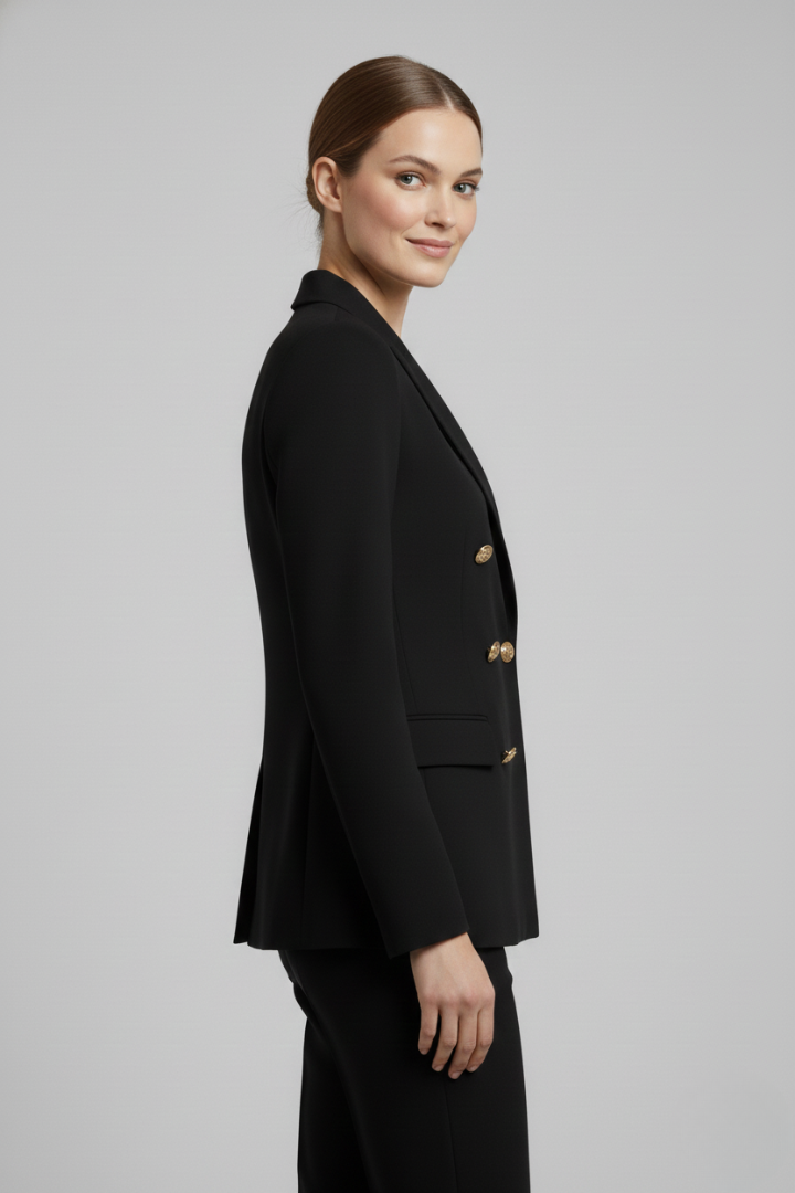 Zoe | Women’s Chic Tailored Blazer with Gold Buttons