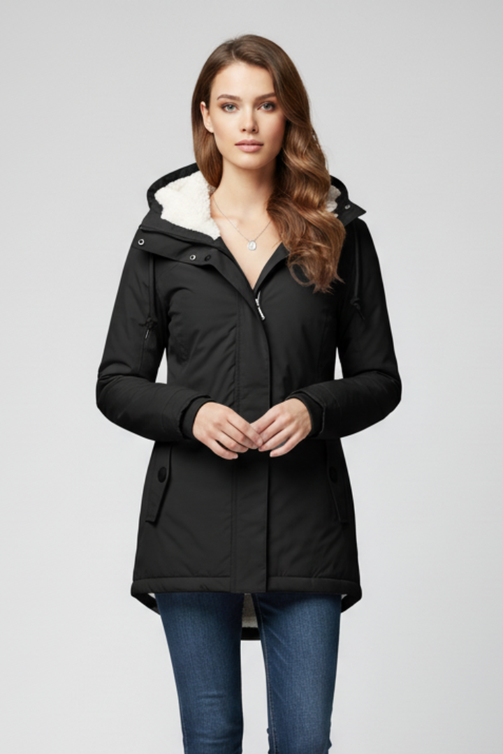 Women’s Jacket with Hood and Drawcords
