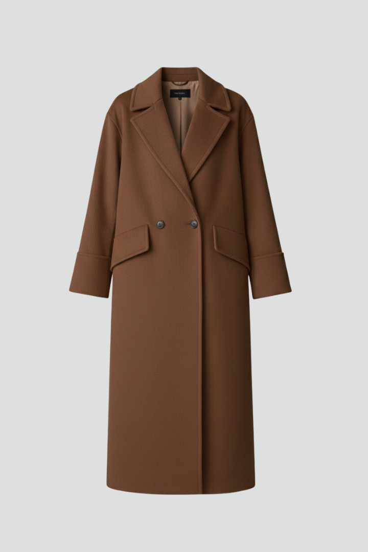 Lillian | Women’s Long Coat with Notched Lapel