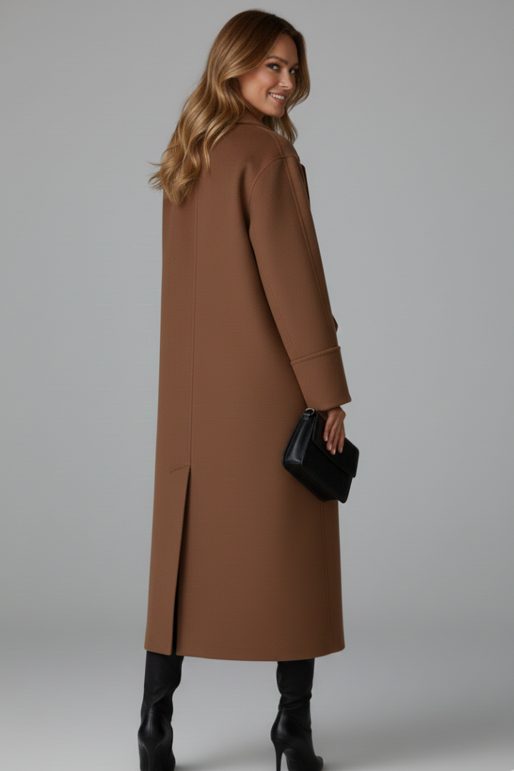 Lillian | Women’s Long Coat with Notched Lapel