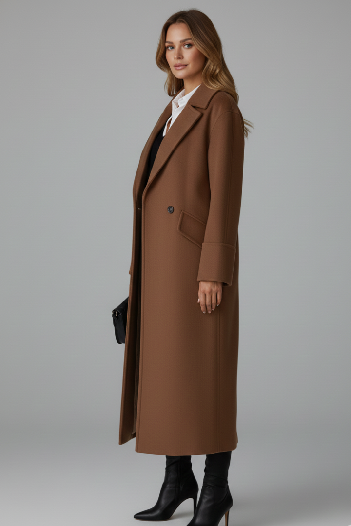 Lillian | Women’s Long Coat with Notched Lapel