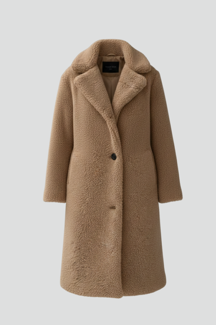 Nora | Elegant Women’s Long Coat with Wide Collar