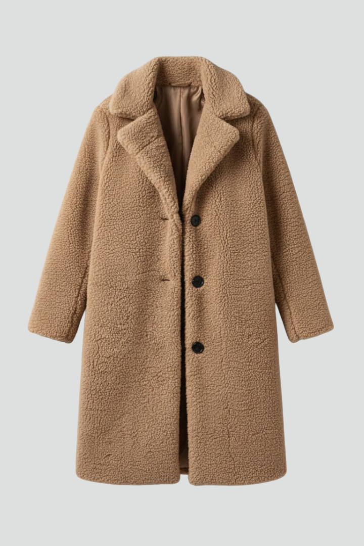 Chloe | Women’s Long Coat with Wide Collar