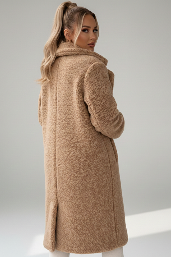 Chloe | Women’s Long Coat with Wide Collar