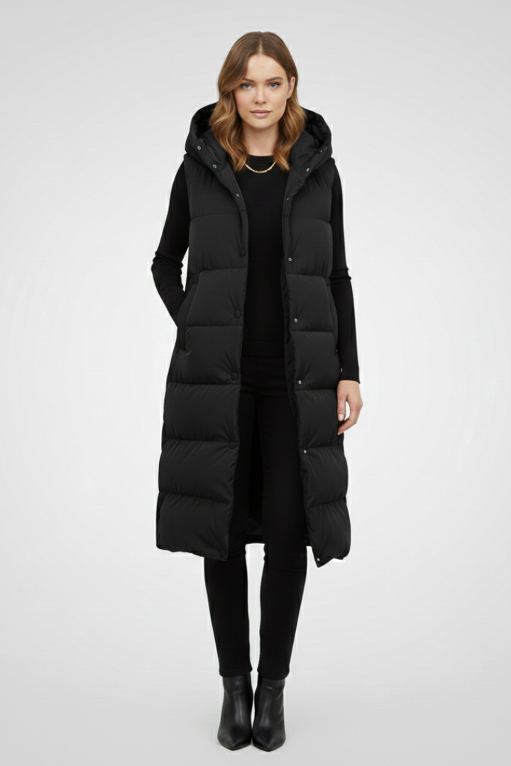 Claire | Women’s Stylish Long Vest with Hood
