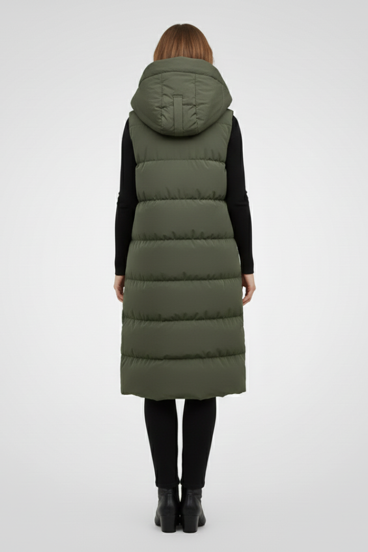 Claire | Women’s Stylish Long Vest with Hood