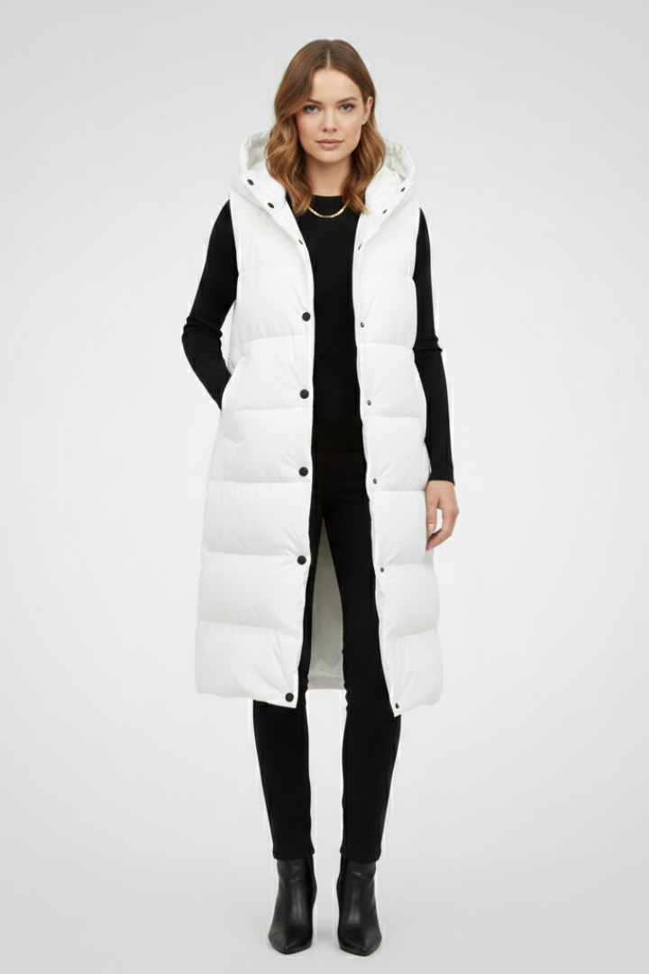 Claire | Women’s Stylish Long Vest with Hood