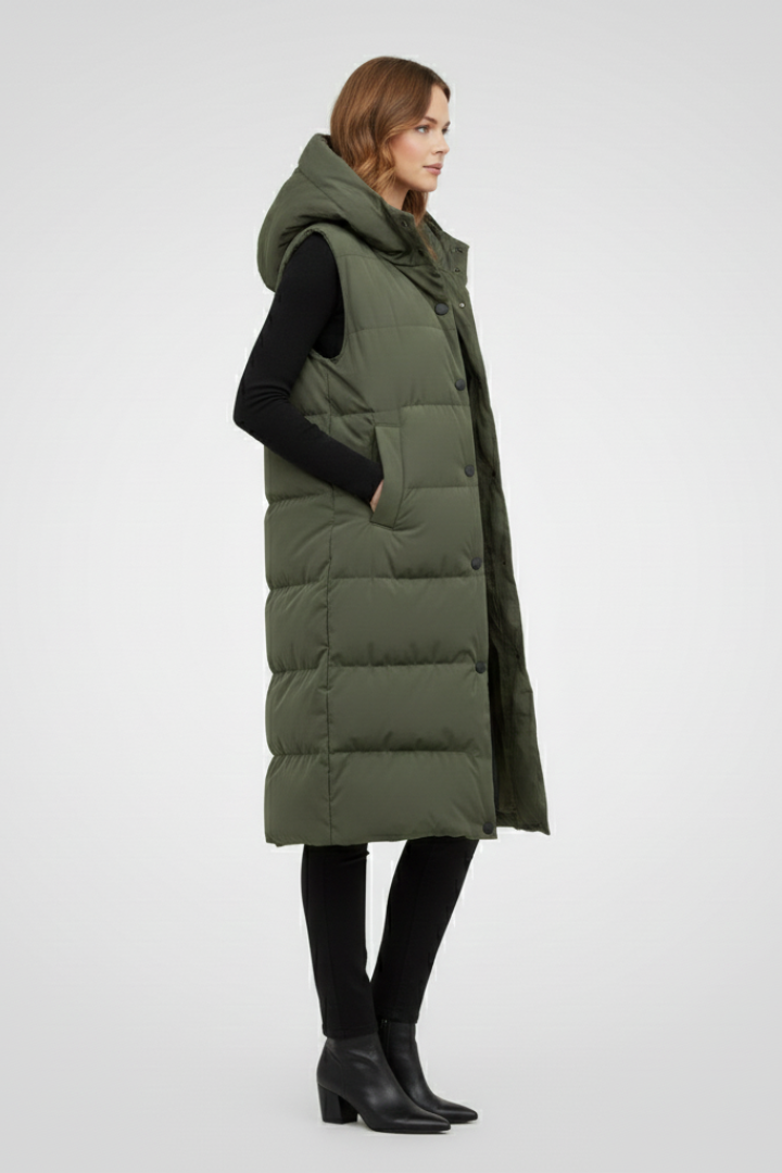 Claire | Women’s Stylish Long Vest with Hood