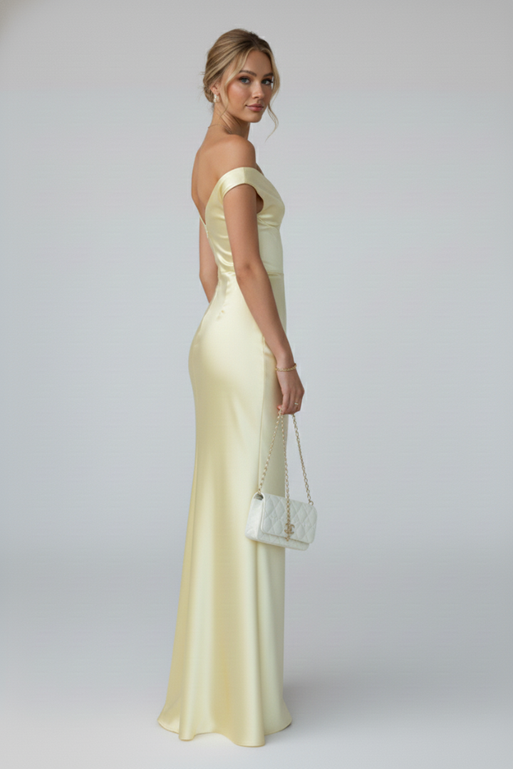 Fiorella | Off-Shoulder Maxi Dress for Women – Floor-Length Evening Formal Gown
