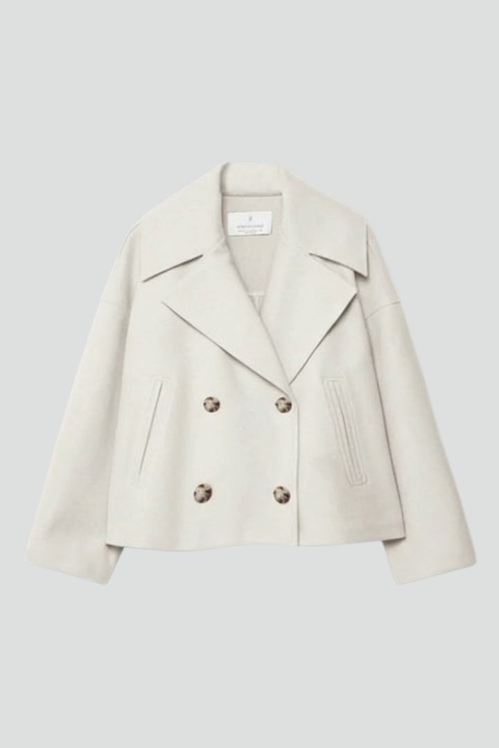 Hazel | Chic Women’s Short Coat with Double Buttons