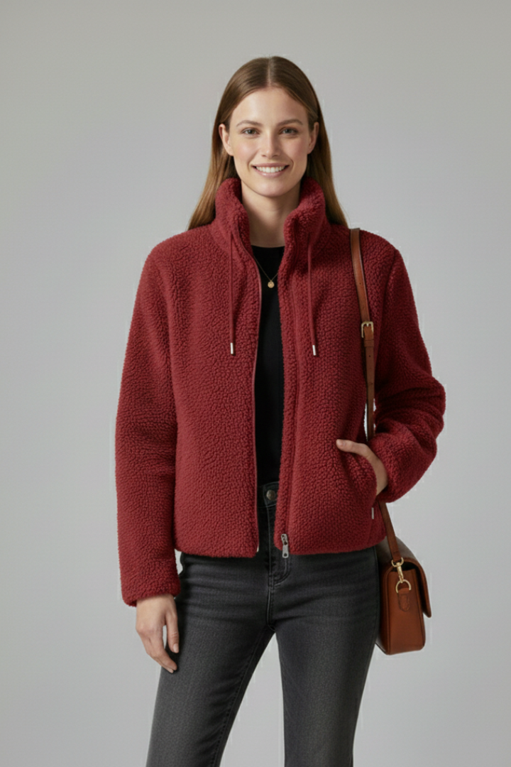 Scarlett | Women’s Teddy Jacket with Zip and Drawstring