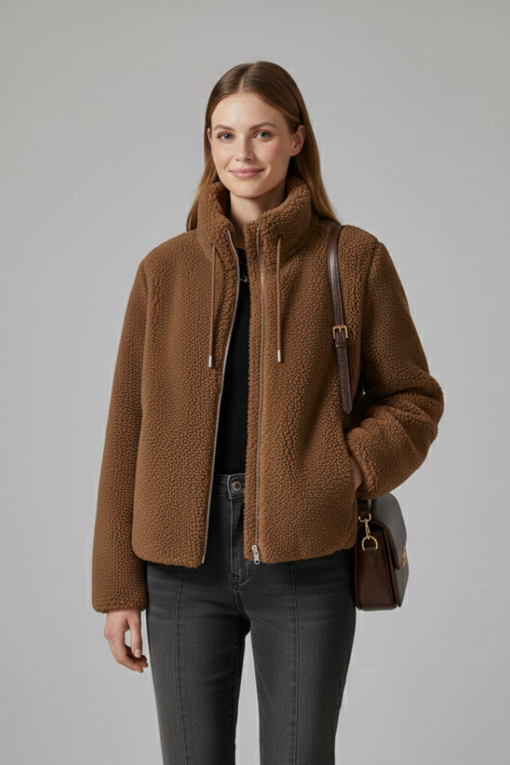 Scarlett | Women’s Teddy Jacket with Zip and Drawstring