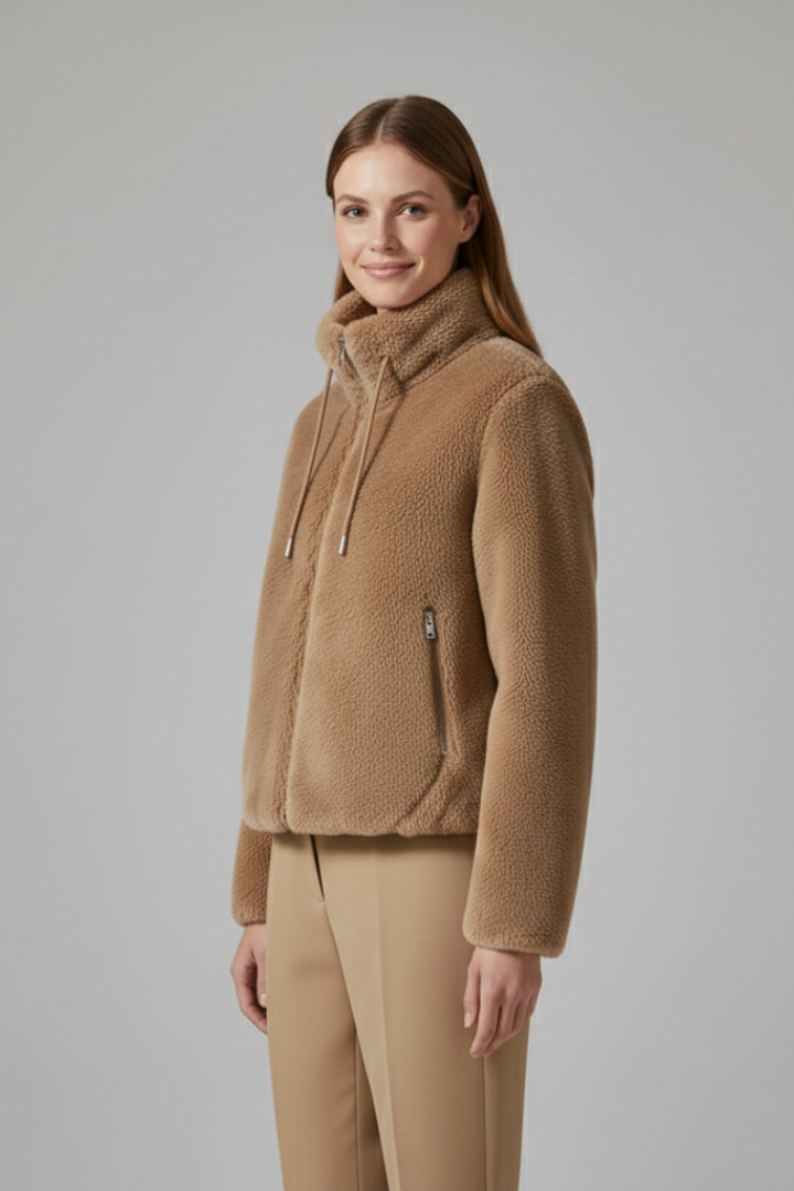 Scarlett | Women’s Teddy Jacket with Zip and Drawstring