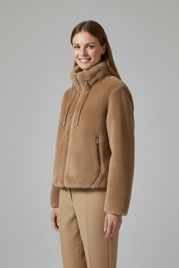Scarlett | Women’s Teddy Jacket with Zip and Drawstring