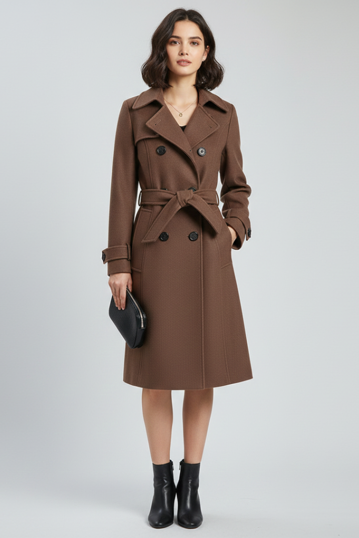 Isabella | Women’s Trench Coat with Belted Waist