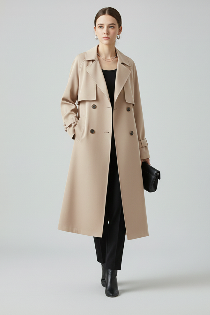 Amelia | Women’s Trench Coat with Notched Lapel