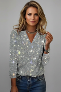Aurora | Elegant Women’s V-Neck Sweater with Sequins