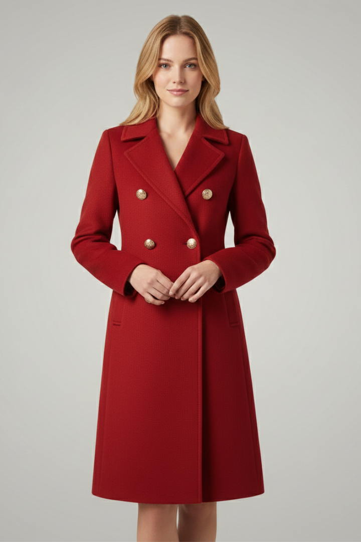 Aria | Structured Women’s Wool Double-Breasted Coat