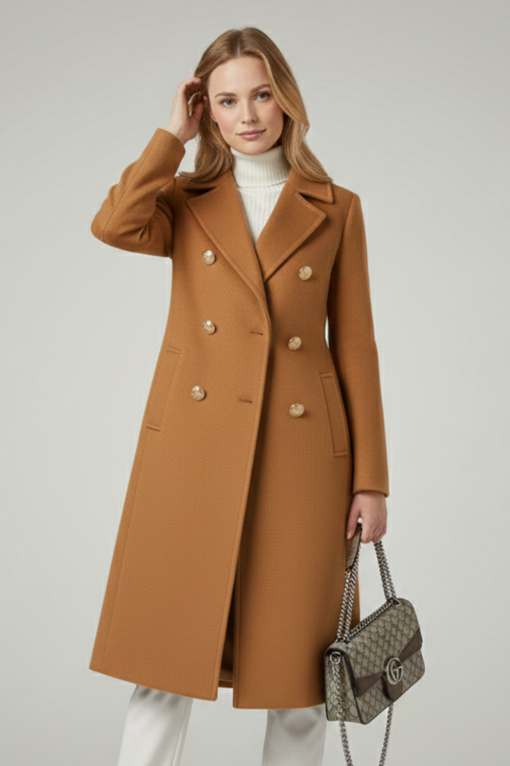 Aria | Structured Women’s Wool Double-Breasted Coat