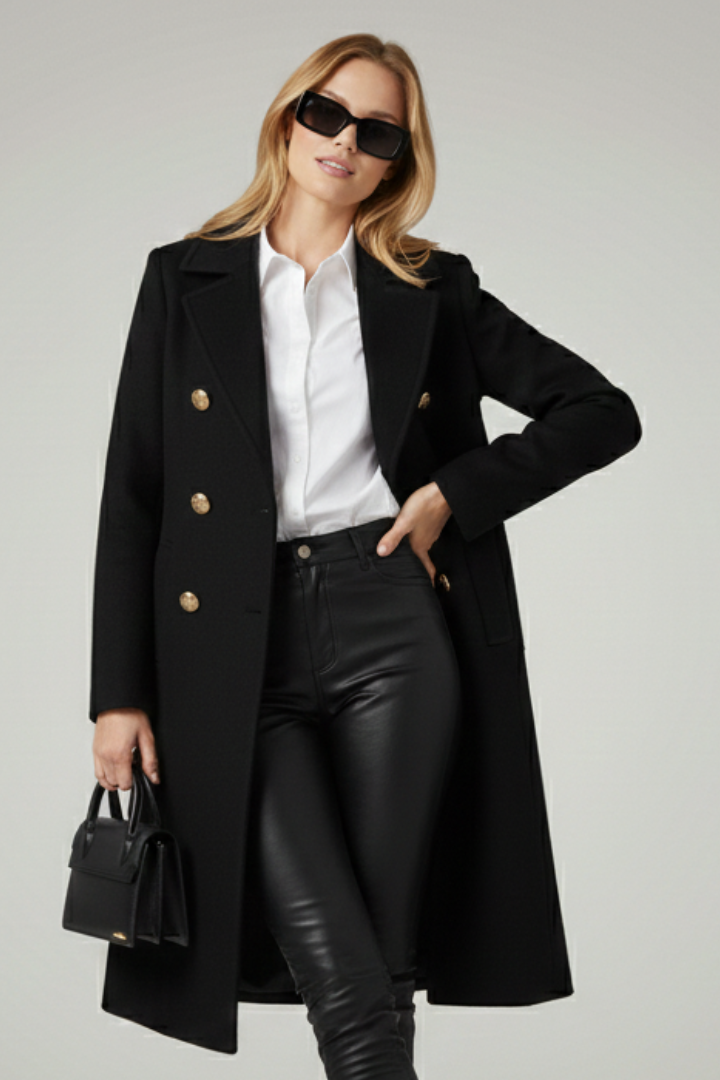 Aria | Structured Women’s Wool Double-Breasted Coat