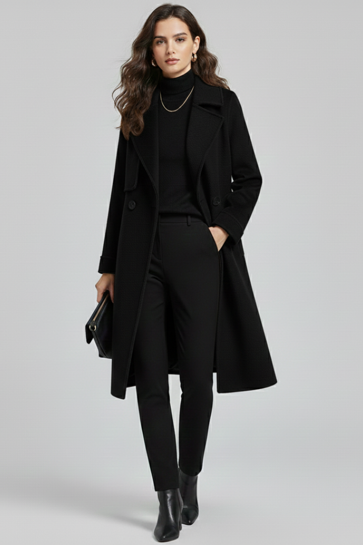 Grace | Women’s Trench Coat with Lapel Notched Collar