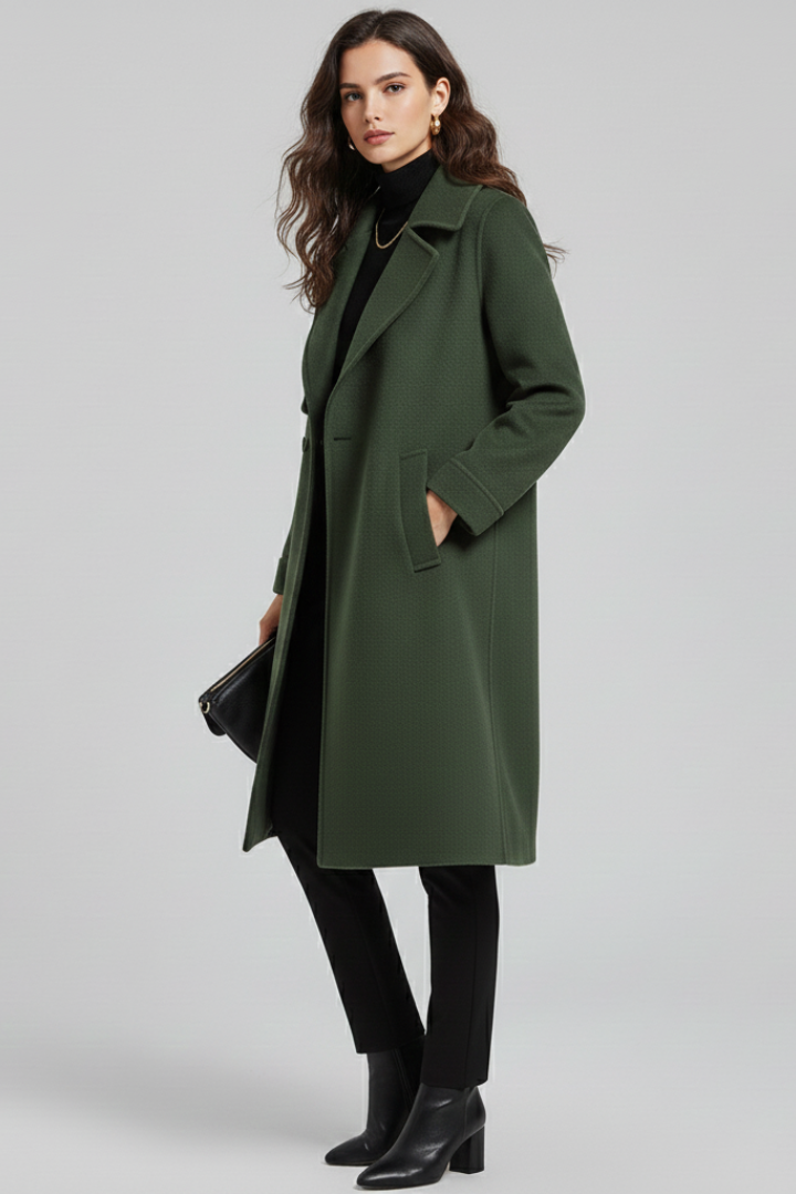 Grace | Women’s Trench Coat with Lapel Notched Collar
