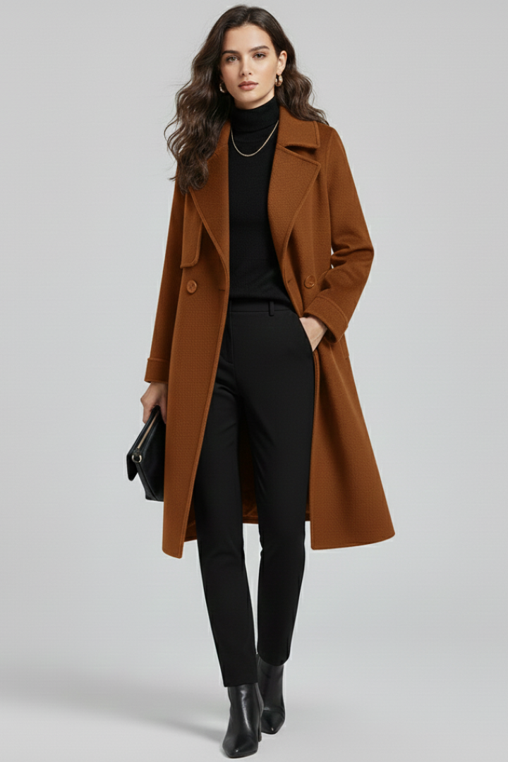 Grace | Women’s Trench Coat with Lapel Notched Collar